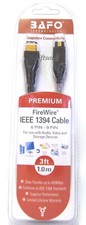 BAFO Premium IEEE 1394 Firewire / Sony i.LINK Cable 3FT 6/9 6 Pin To 9 Pin