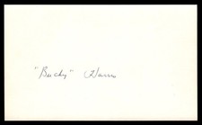 Bucky Harris Baseball Signed Index Card Auto Autograph (no COA) *k1