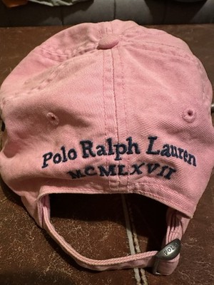 Big Pony POLO Ralph Lauren Hat Cap Pink Logo 3 Strap Back