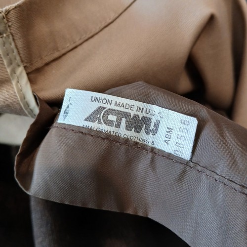 London Fog Trench Coat Mens 46R Khaki Belted Double Breasted Button Vtg USA Made - Picture 10 of 19