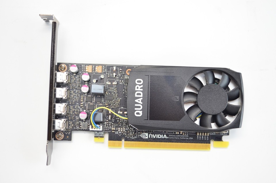 NVIDIA Quadro P1000 4GB GDDR5 Graphics Video Card - 4x Mini DisplayPort ...