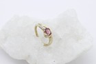 333 Gold Ring – Rosa Edelstein & Zirkonia – eleganter Damenring 8 Karat Gr. 54