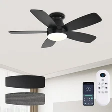 Ceiling Fans with Lights, 42 Inch Low Profile Ceiling Fan with Light and Remo...