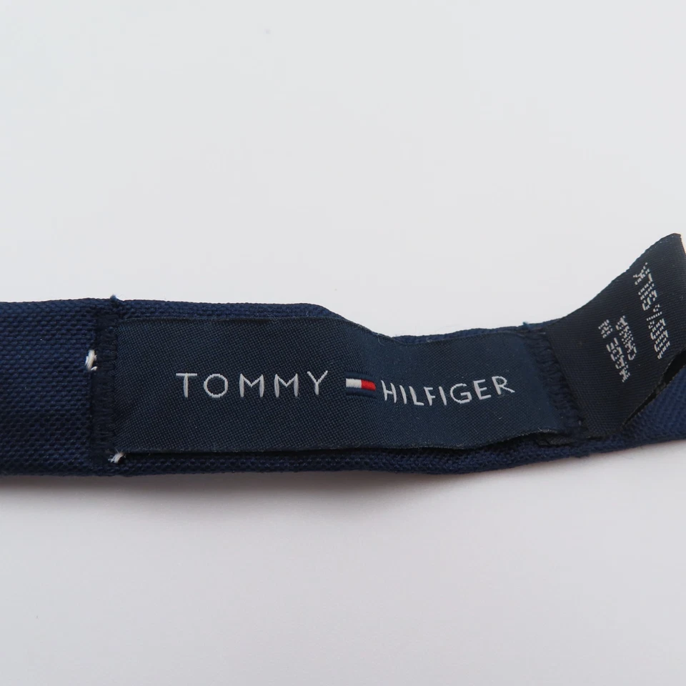 Tommy Hilfiger Pajarita Azul Blanco Lunares 2.25" Ancho Pre Corbata Seda Foto 3 de 4