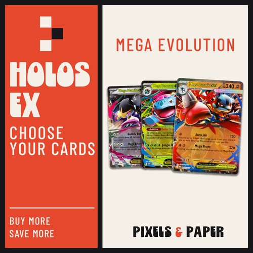 Pokemon Mega Evolution Base Set Holos, EX, Reverse Singles | CHOOSE YOUR CARD