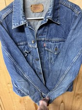 VTG late 70's Levi’s Type III 70506 0216 Blue Denim Jacket Sz 42R USA Made