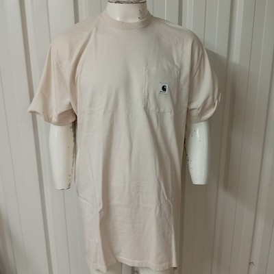 Carhartt WIP Womens Small S/S Nelson Grand T-Shirt Natural Loose Fit Longline