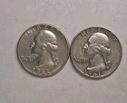 1961-P 1961-D  Washington Silver Quarter PD SET