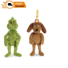 Soft and Cuddly Dr. Seuss Max Grinch Plush Duo, Ideal for Kids' Comfort
