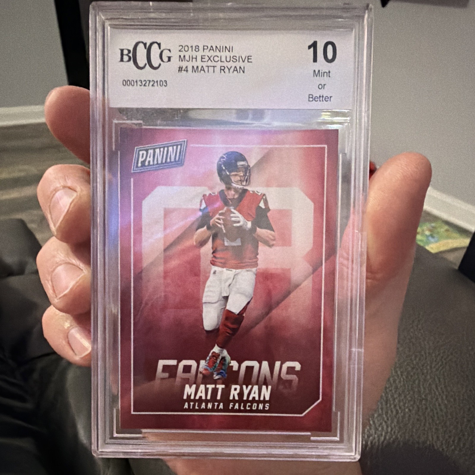 Panini 2018 MJ Holding Exclusive Matt Ryan Atlanta Falcons #4 BCCG Graded