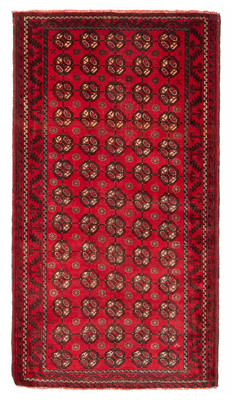Vintage Hand-Knotted Area Rug 4'0'' x 7'3'' Traditional Wool Carpet