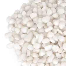 2.5 Pound Pebbles for Indoor Plants, 3/8" Decorative White Rocks for Vases, P...