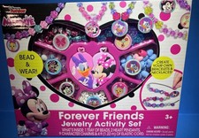 Disney Minnie Mouse Necklace Bracelet Make Your Own Beads  Wear Set NEW 