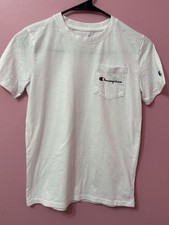 Champion boys' t-shirt, size L, white, short sleeves.