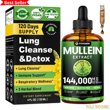 Mullein Drops for Lungs - USDA Organic Liquid...