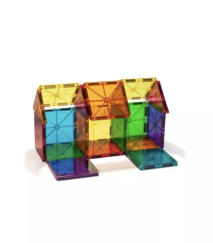Juego de 37 piezas de azulejos magnéticos MAGNA-TILES colores claros juguete de vapor juego creativo NUEVO - Imagen 6 de 6