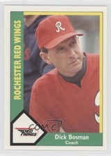 1990 CMC AAA Rochester Red Wings Green Back Dick Bosman #27 0q3