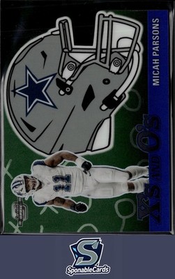2023 Panini Contenders Optic #XO-40 Micah Parsons X's and O's Blue #/99