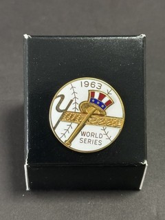 1963 World Series Press Pin New York Yankees