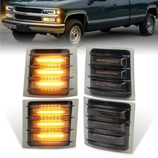 LED Side Marker Lights with Sequential Turn Signal Side Corner Lights Amber