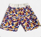 BAPE Store Los Angeles 5th Anniversary Camo Sweat Shorts in Lakers-themed Colors — photo 1