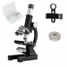 Microscope X with Biological Specimen and Fill Light Metal Material