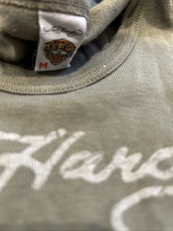 Ed Hardy Originals Vintage VEST TOP M UK10/12 Green graphic 100% cotton RN114182 - Image 4 of 4