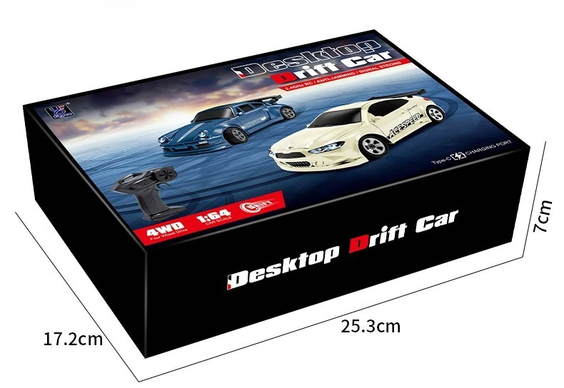 1/64 RC Drift Car 2.4G 4WD High Speed Mini Desktop Racing Car Four Wheel Drive - Image 3 of 4