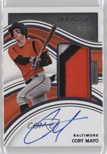 2023 Panini Immaculate Prospect Jersey Number 33/79 Coby Mayo #8 Patch Auto v9t