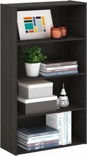 4-Tier Bookcase Bookshelf Storage Shelves Home Office Display Organizer Rack US