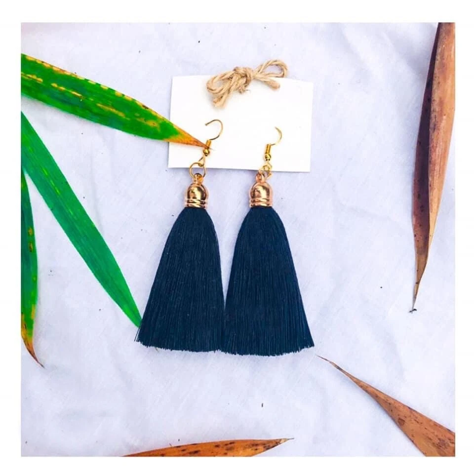 Cotton thread earrings clearance