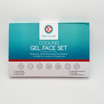 Medi Grade Cooling Face Mask and Cold Eye Mask - Safe Gel Technology Complete...
