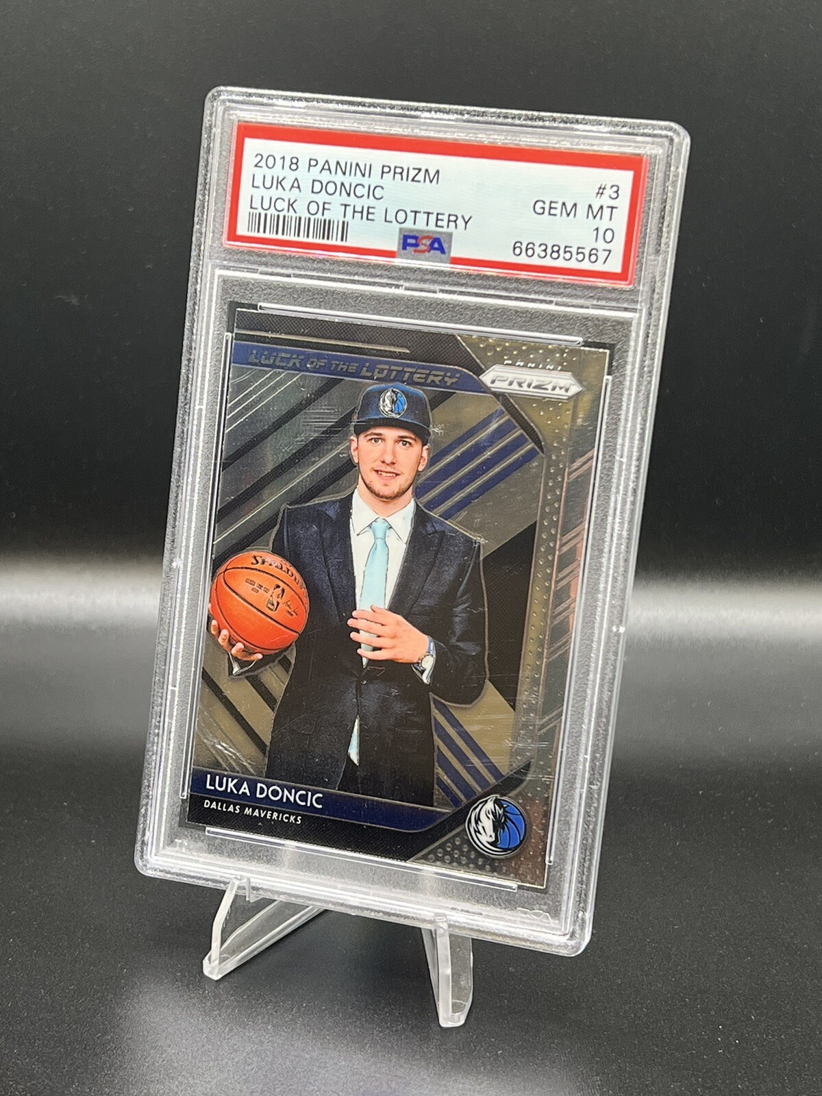2018 Panini Prizm Luck of the Lottery Silver Luka Doncic RC Rookie #3 PSA 10 GEM