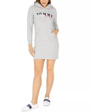 TOMMY HILFIGER Logo Hoodie Sweatshirt Dress