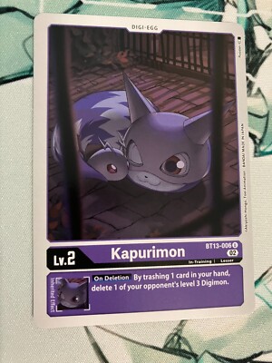 Kapurimon BT13-006 U Digimon CCG | Versus Royal Knights NM