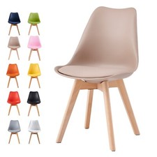 Set of 1/2/4 Dining Chairs Designer Chairs Wooden Home Office Commercial EVA