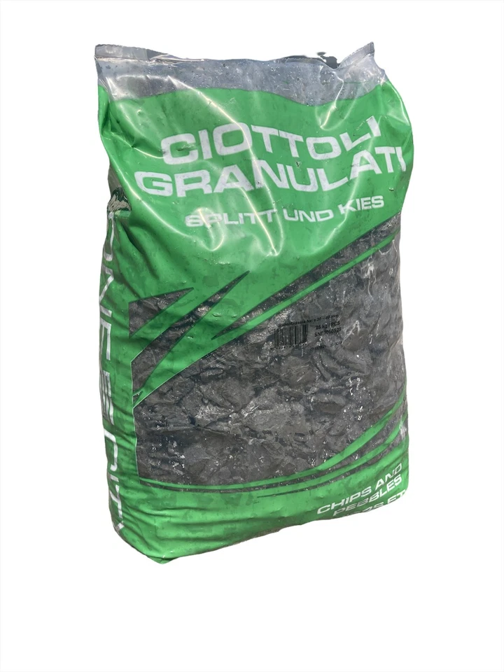 Sassi Ciottoli Nero Ardesia Decorazione Giardino Aiuole e Vasi Confezione 25kg - Immagine 2 di 4