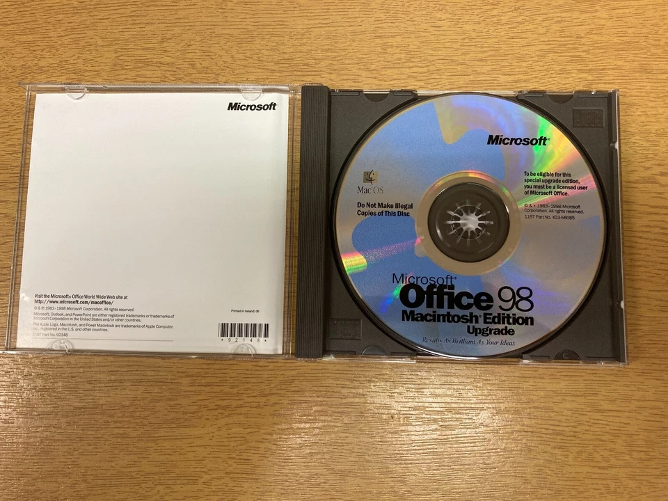 Microsoft Office 98 : Macintosh Edition Upgrade with CD Key Preowned Item - Image 3 of 4