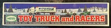 1997 HESS Toy Truck and Racers With Original Box Lights and Sounds New in Box