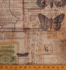 Cotton Foundations Tim Holtz Melange Neutral Fabric Print by the Yard (D139.09)