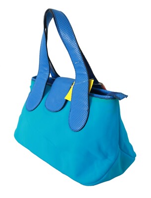 GHERARDINI 1885 Firenze Bag Nylon Blue Purse Handbag Women Logo