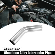 OD 3.5" Length 20" Tube Intercooler Pipe 45 Degree Air Intake Tube for Car