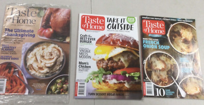 3 Taste Of Home Magazines-Feb-May, 2018 & Oct/Nov, 2019-NEW