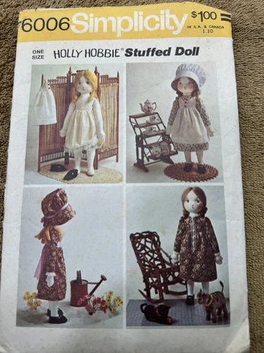 Vintage Simplicity #6006 Holly Hobbie Doll Uncut Complete Sewing Pattern