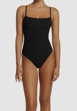 Jets Australia Women's Black Solid Tank One Piece Swimsuit Size 10
