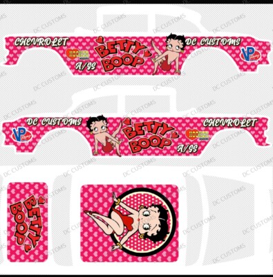 55 CHEVY GASSER (NONE-WHITE TONER) DECALS BETTY B00P