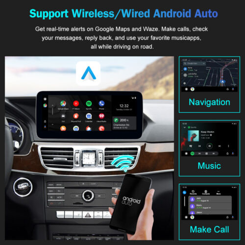 Pantalla 12.3 Android 13 CarPlay 8+256GB Para Mercedes Benz E 2015-2016 W212 NTG5.x - Imagen 7 de 16