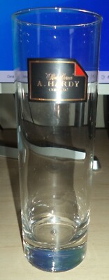 Red Corner A. Hardy Cognac Collectible Bar Glass Bubble Base 6-3/4'' tall 