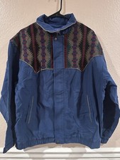 Pendleton High Grade Western Wear Denim Aztec Jacket - Men Size Small