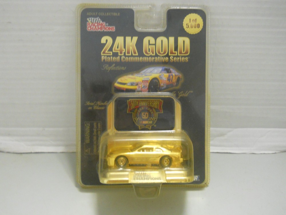 1:64 RACING CHAMPIONS COLLECTIBLE 50TH ANIV. DIECAST 24K GOLD PLATED NASCAR #47